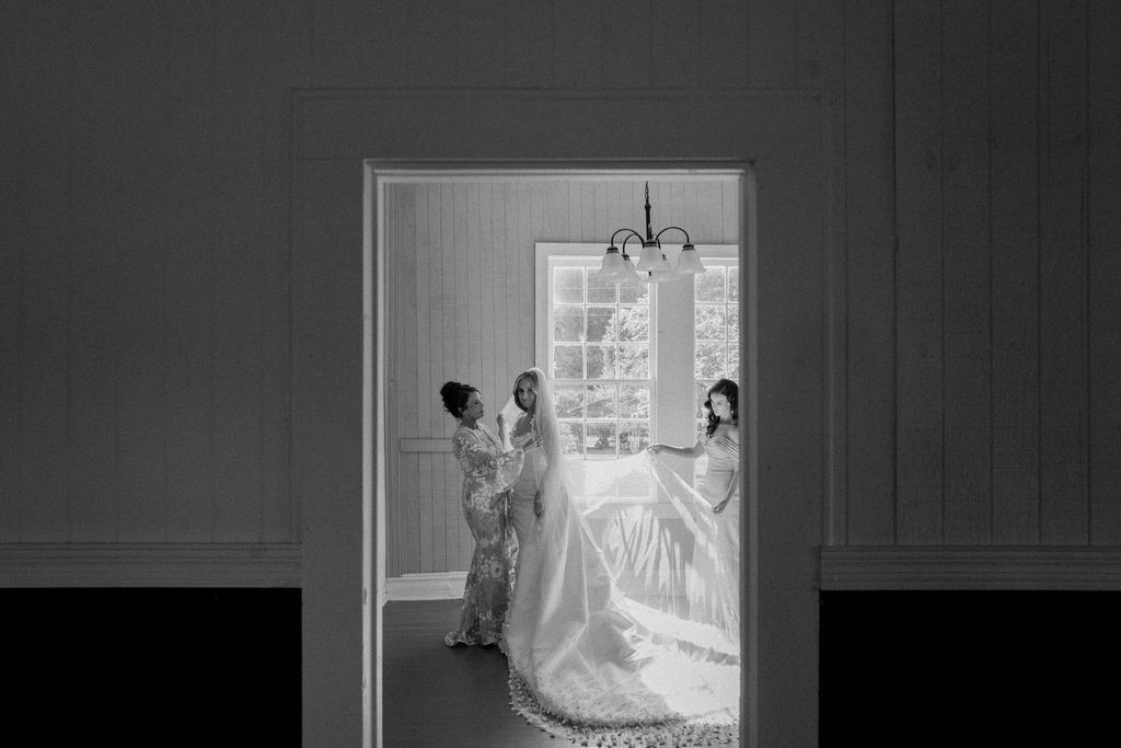 Image may contain Clothing Dress Fashion Formal Wear Gown Wedding Wedding Gown Adult and Person