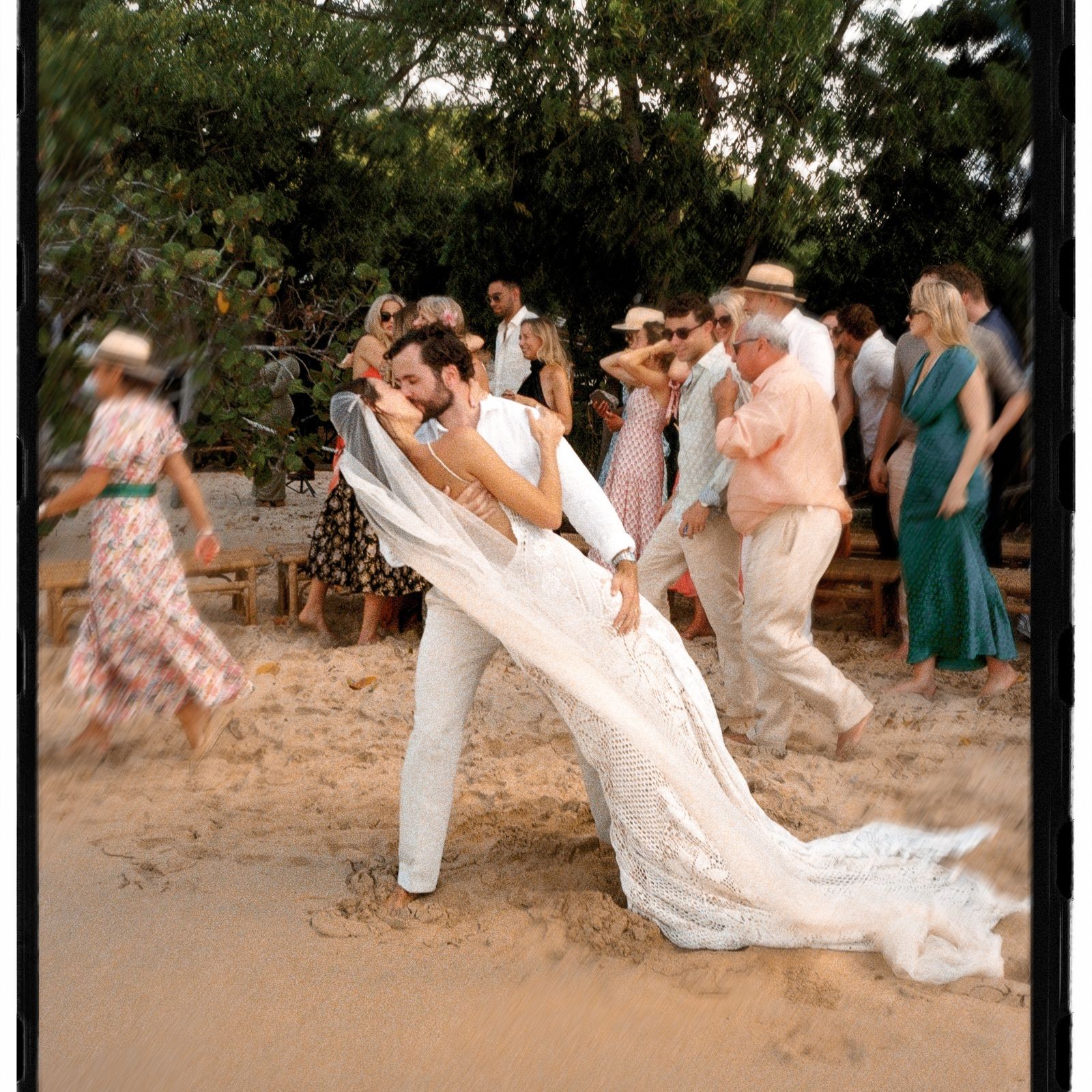 The Bride Wore Her Own Dress Design To Her Barefoot Beach Wedding In Antigua