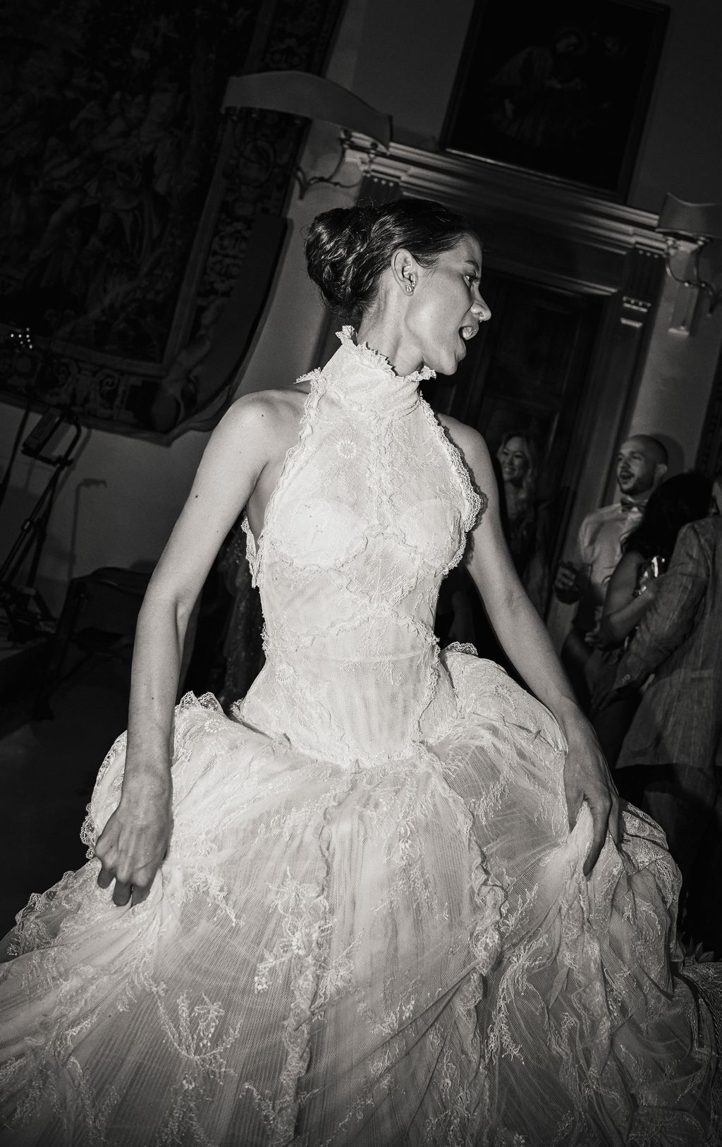 Image may contain Beatriz Sarlo Clothing Dress Formal Wear Fashion Gown Wedding Wedding Gown Face Head and Person