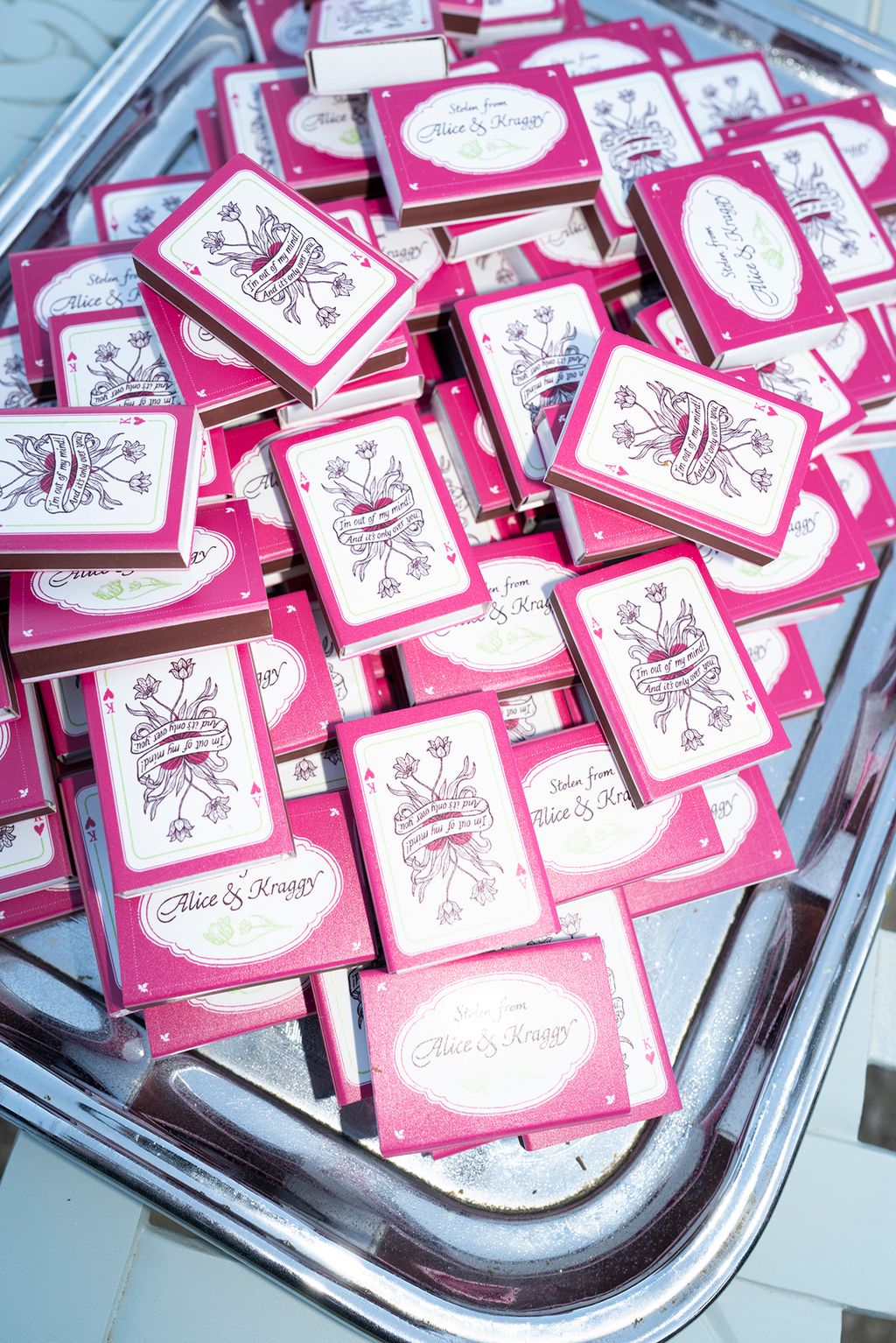 Our favourite song lyric immortalised on our matchboxes.