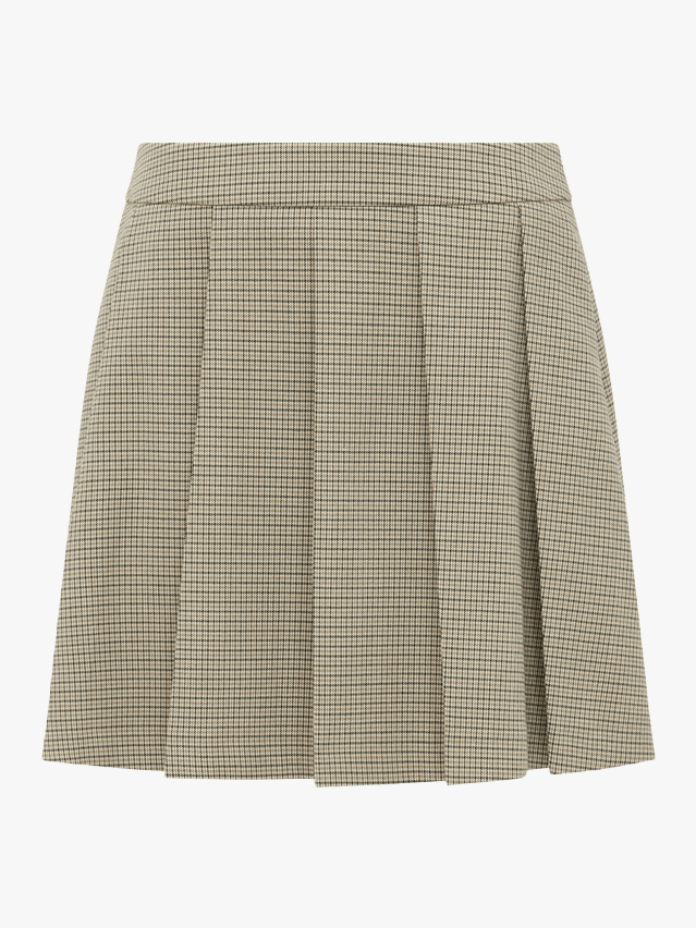 Image may contain Clothing Skirt Miniskirt and Coat