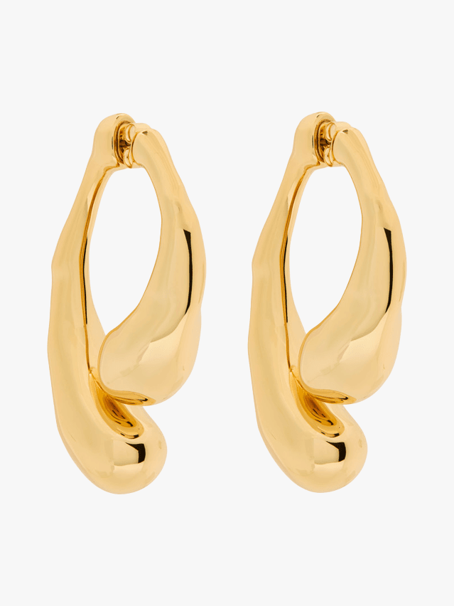 Image may contain Accessories Earring Jewelry Gold and Smoke Pipe