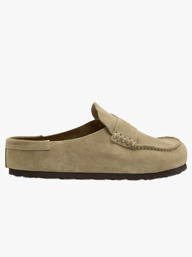 Image may contain Clothing Footwear Shoe Suede and Sneaker
