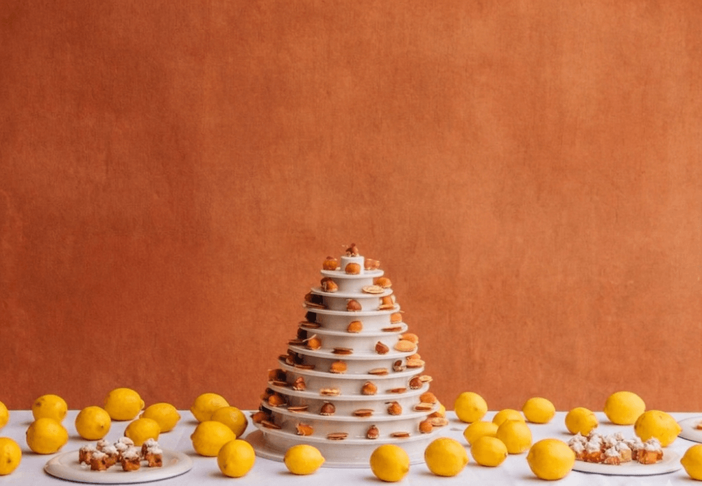 Image may contain Citrus Fruit Food Fruit Plant Produce Lemon Food Presentation Cake Dessert and Sweets
